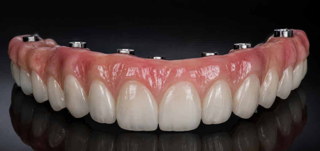 Restauración de arcada completa sobre implantes fabricada en TDG Dental Lab